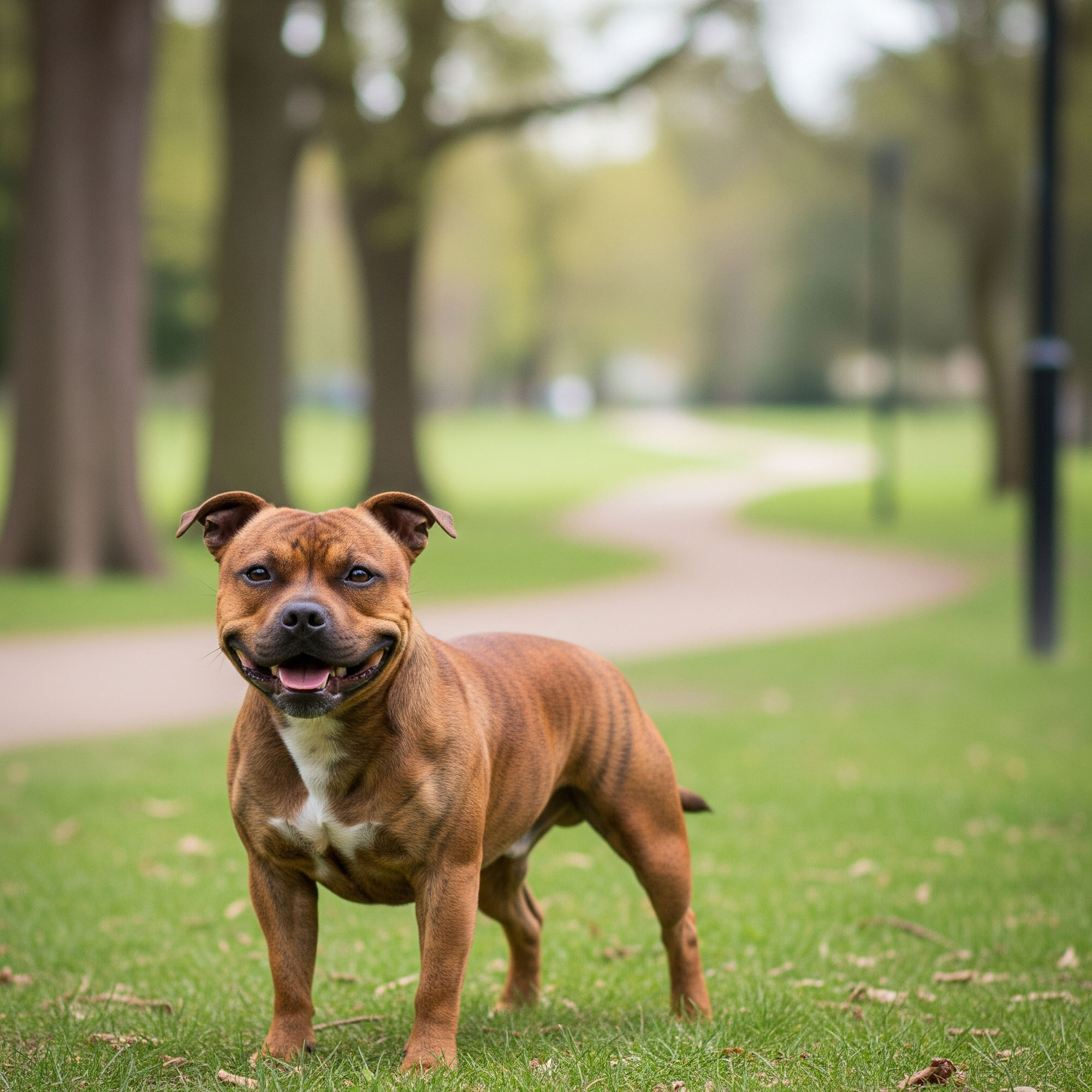 「斯塔福郡鬥牛㹴」（Staffordshire Bull Terrier，簡稱 Staffy 或 Staffie）