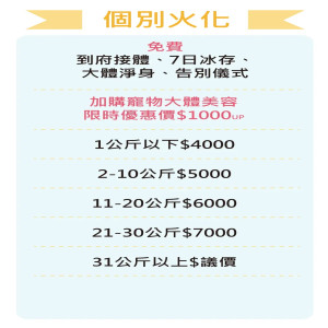 寵物火化費用